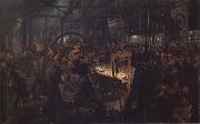Adolph von Menzel The Iro-Rolling Mill oil on canvas